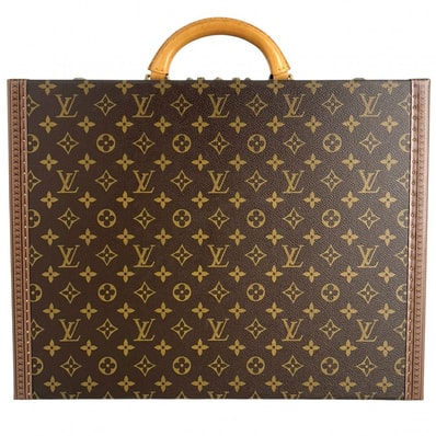 LOUIS VUITTON ルイヴィトン トランク モノグラム プレジデント アタッシュケース インテリア ヴィンテージ メンズ レディース ブラウン M53012 ブラウン 茶 ゴールド金具 ユニセックス【中古品】