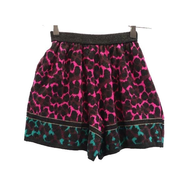 YVES SAINT LAURENT イヴサンローラン ウールブレンド 総柄 ニット ショートパンツ 120 ピンク系