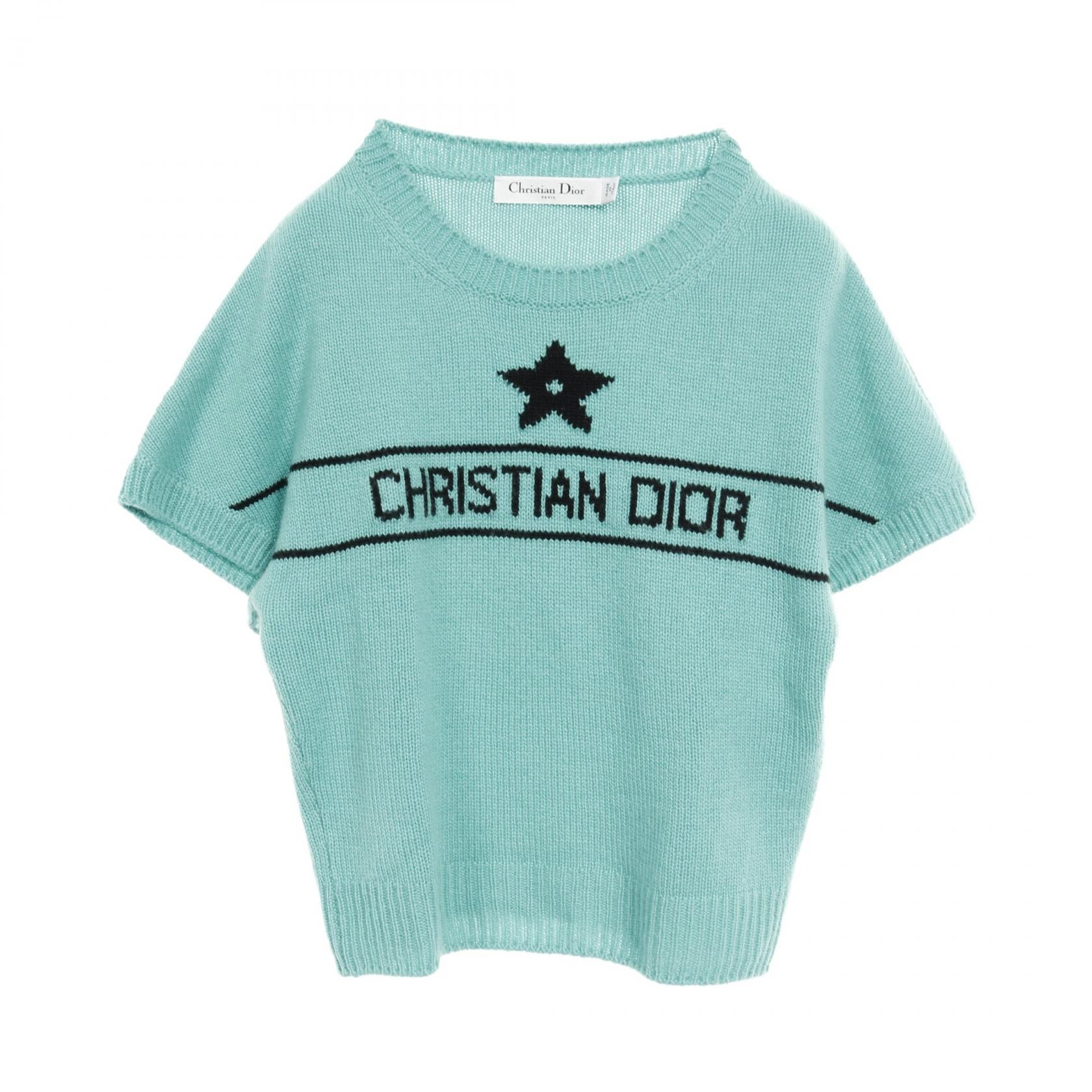 ディオール Dior ニット 衣料品 トップス カシミヤ レディース ブルー系 【中古】