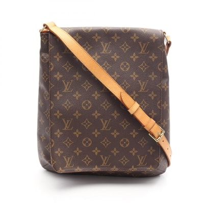 ルイ・ヴィトン LOUIS VUITTON ミュゼット ショルダーバッグ バッグ PVCコーティングキャンバス レザー モノグラム レディース ブラウン系 M51256 【中古】