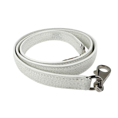 エルメス HERMES ショルダーストラップ ケリー用 ボリード用 レザー ホワイト シルバー ユニセックス【中古】 z4266