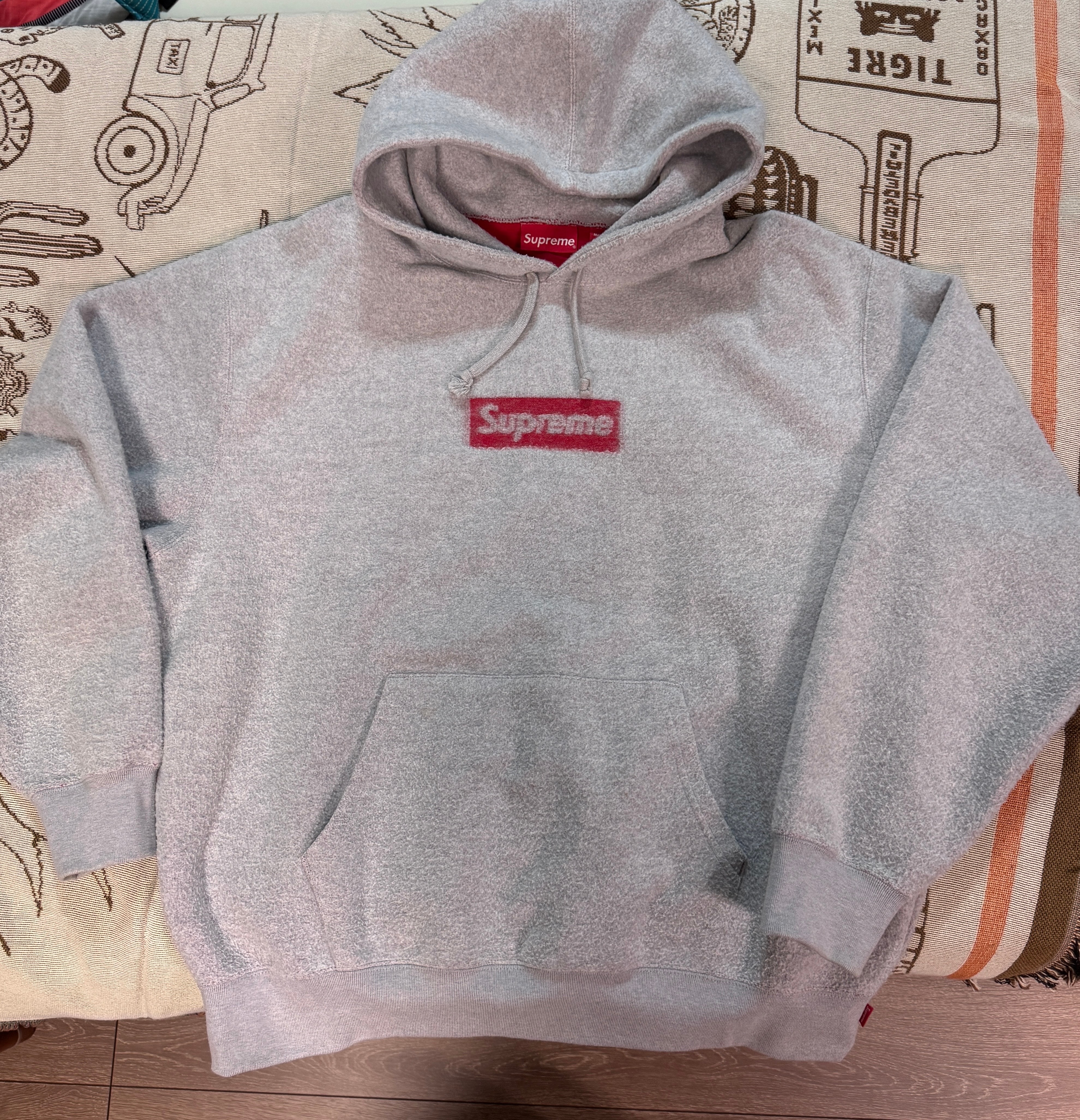 Supreme Inside Out Box Logo Hooded Sweatshirt "Heather Grey"
