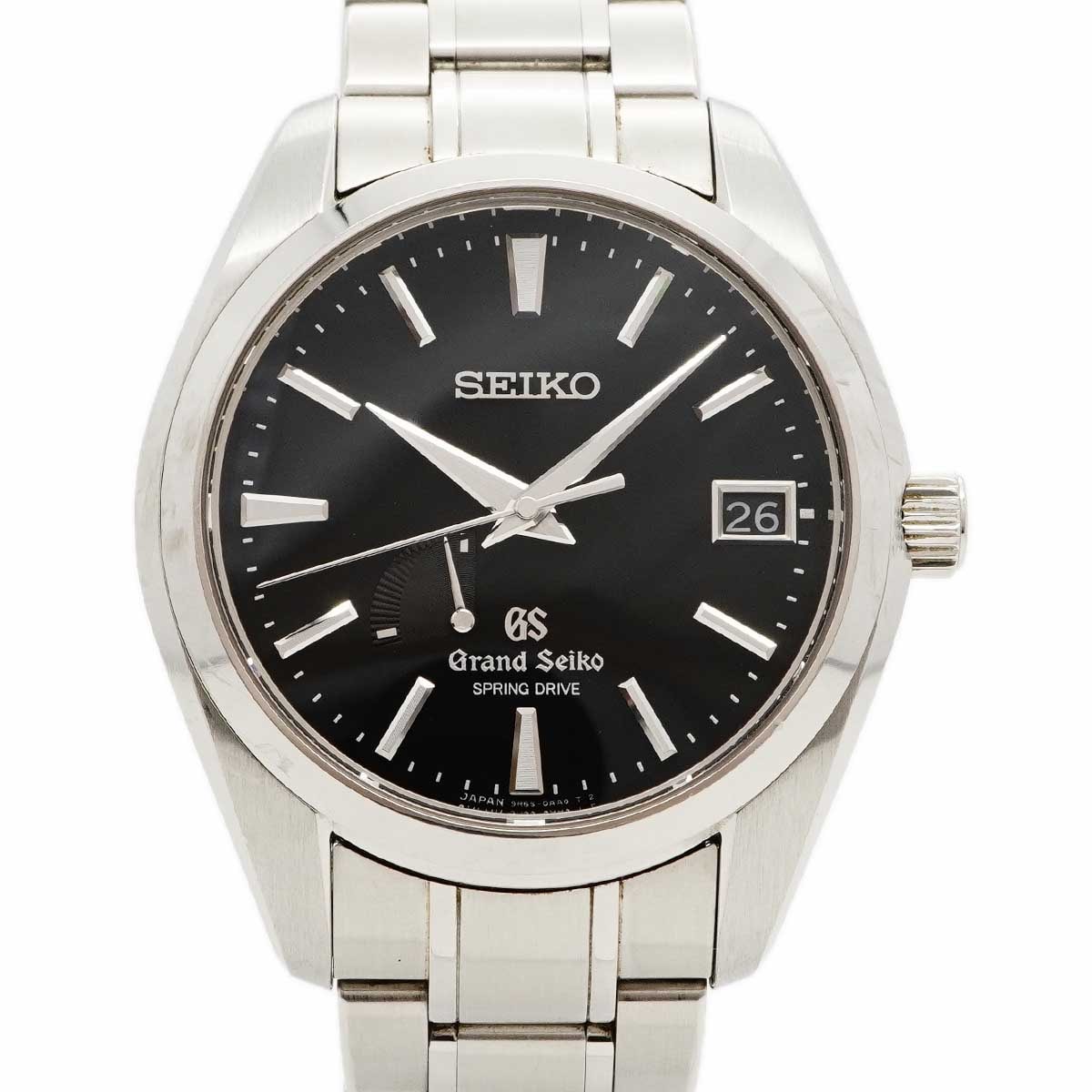 【6wdd0345】セイコー グランドセイコー SBGA003/9R65-0AA0 黒文字盤【中古】腕時計 メンズ