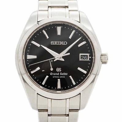 【6wdd0345】セイコー グランドセイコー SBGA003/9R65-0AA0 黒文字盤【中古】腕時計 メンズ