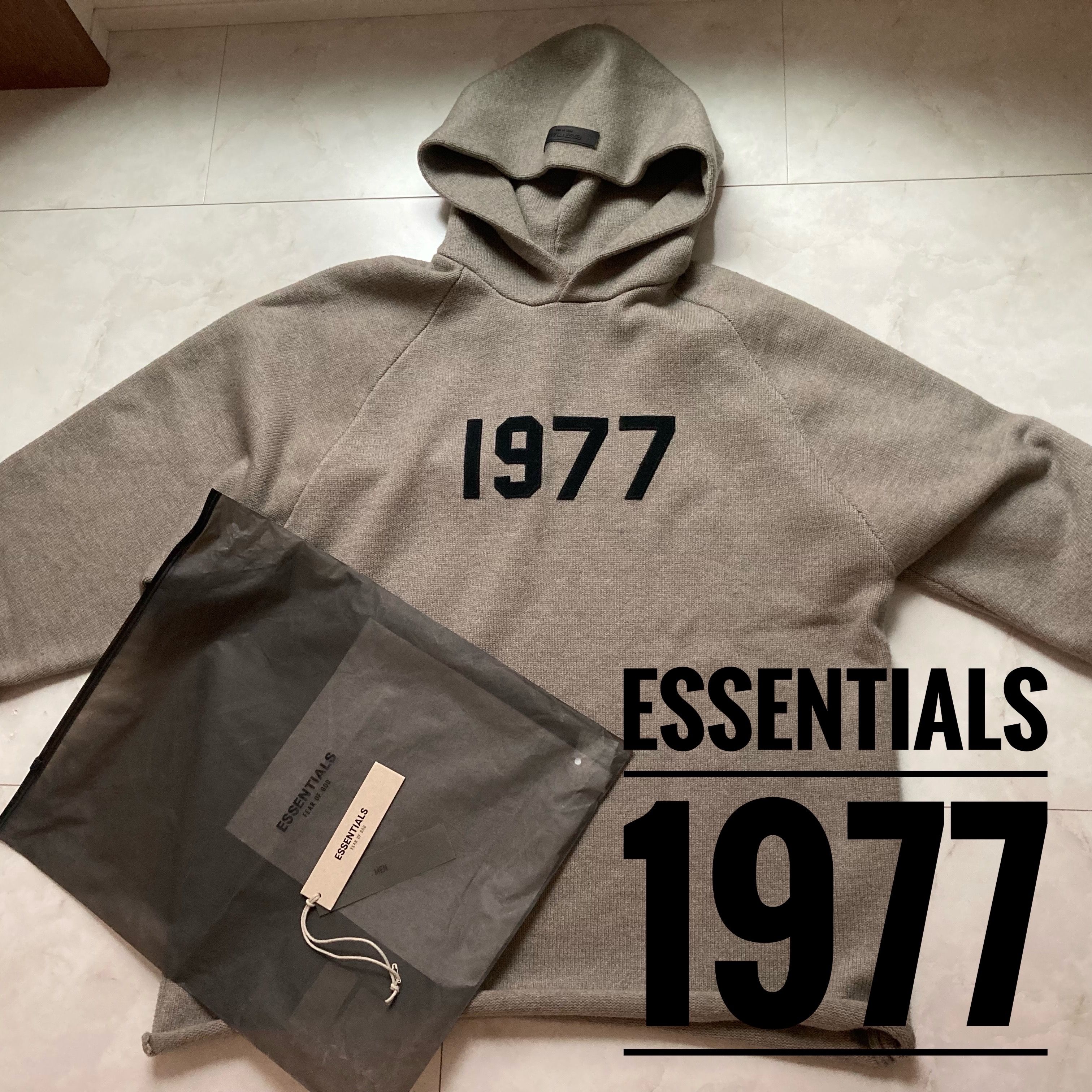 1977 ニットパーカー L ダークオートミール