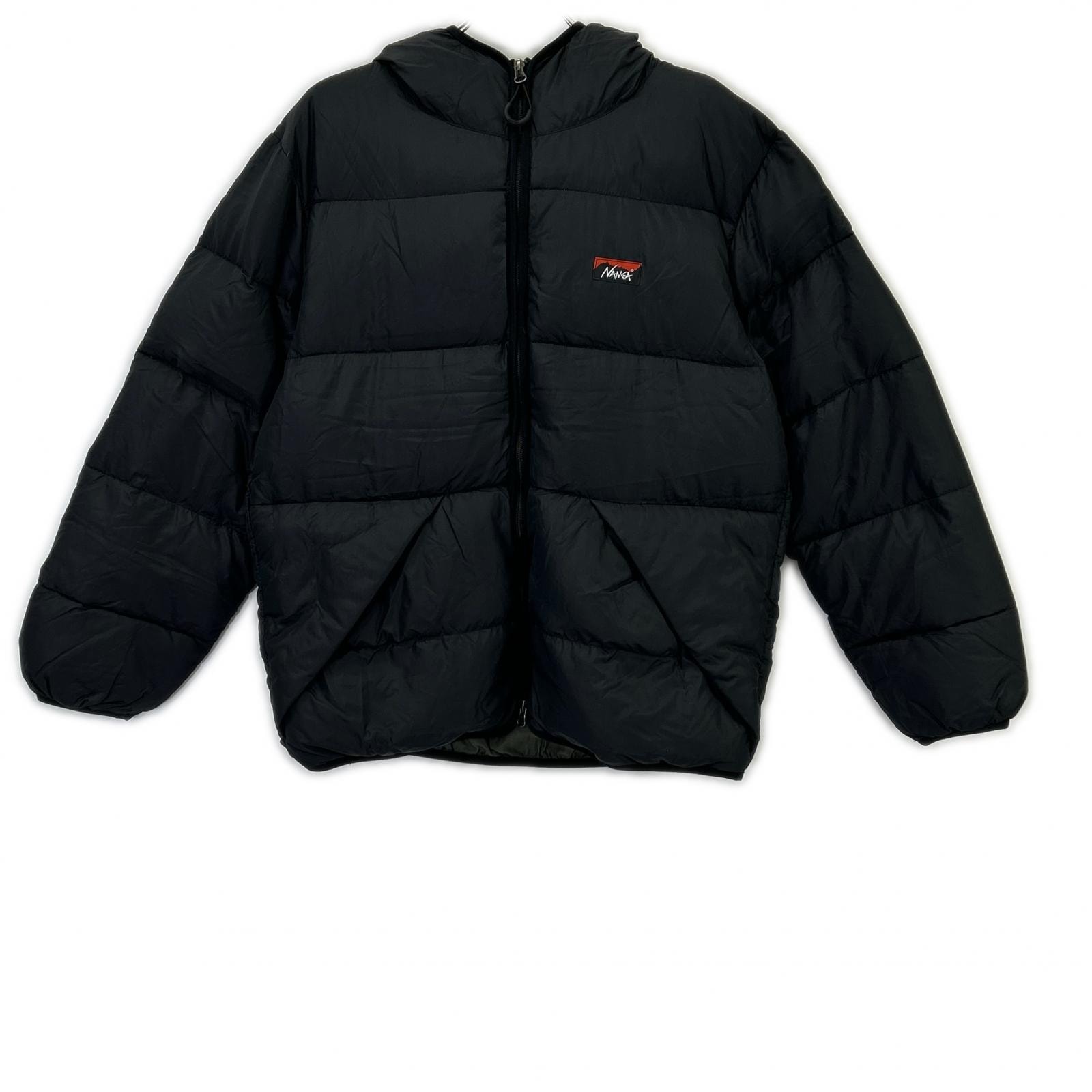 ナンガ ブラック Light Weight Playland Down Jacket フーデットダウンジャケット L