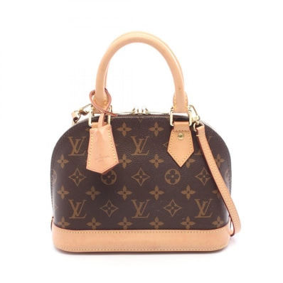 ルイ・ヴィトン LOUIS VUITTON アルマBB モノグラム ハンドバッグ バッグ PVCコーティングキャンバス レザー モノグラム レディース ブラウン系 M53152 【中古】
