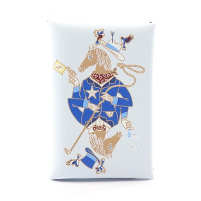 エルメス HERMES カルヴィ カウボーイ コインケース 財布 レザー ヴォースイフト ヴォースイフト ブルーブリュム U刻印(2022年製造) レディース ブルー系 / マルチカラー 【中古】