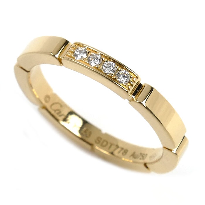 CARTIER カルティエ K18YG イエローゴールド マイヨンパンテール 4P ダイヤ リング・指輪 B4080353 ダイヤモンド 13号 53 4.2g レディース【中古】【美品】