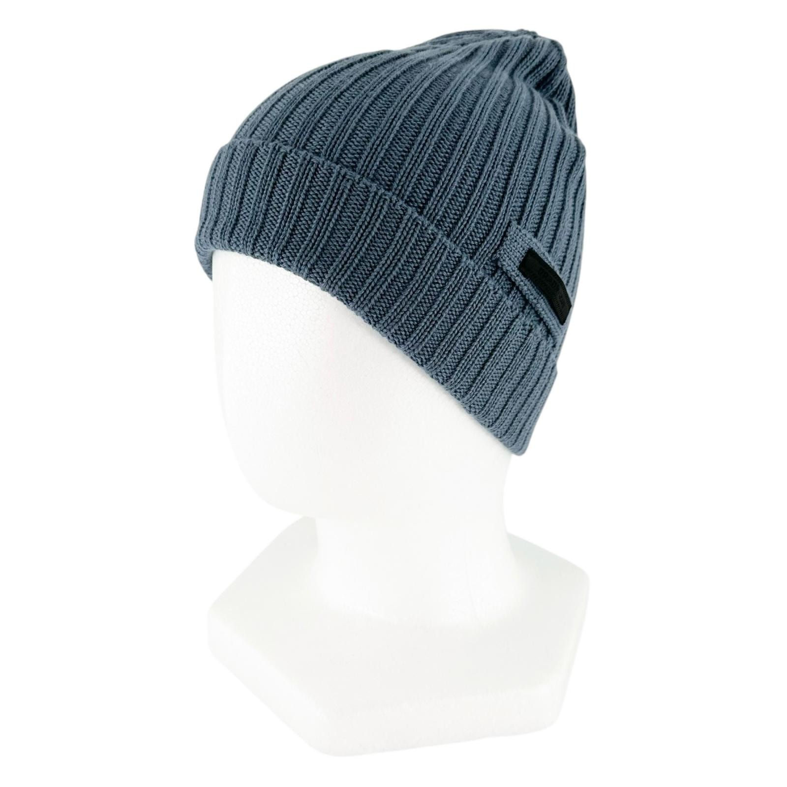極美品 プラダ ニットキャップ ブルー メンズ M UMD188