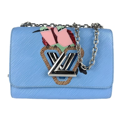 ルイ ヴィトン LOUIS VUITTON ショルダーバッグ エピ ツイストMM エピレザー ブルー シルバー レディース M41866【中古】 z9741