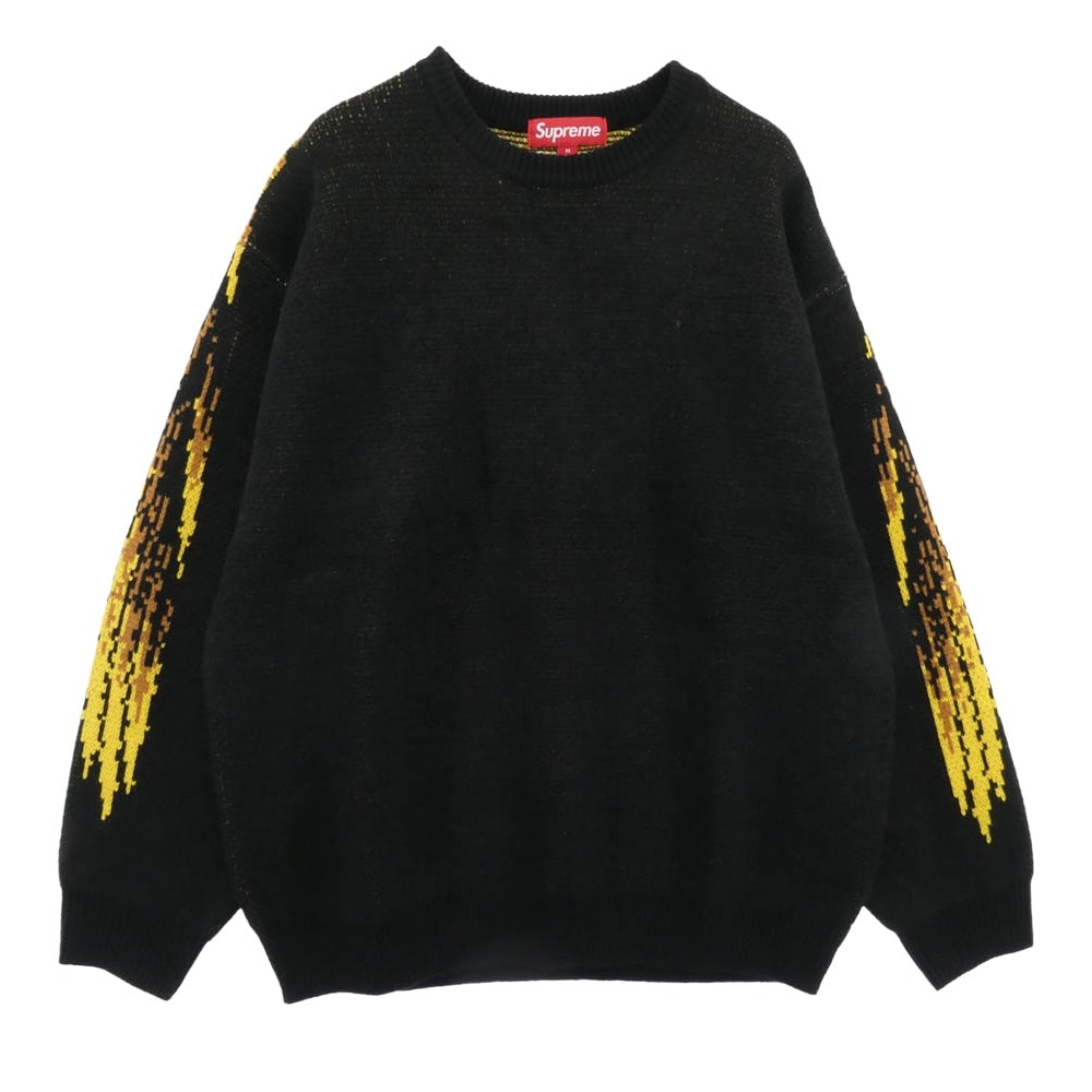 Supreme シュプリーム ニット 25AW アンタイヒーロー Sweater ニット イーグル クルーネック セーター ブラック系 イエロー系 M【中古】