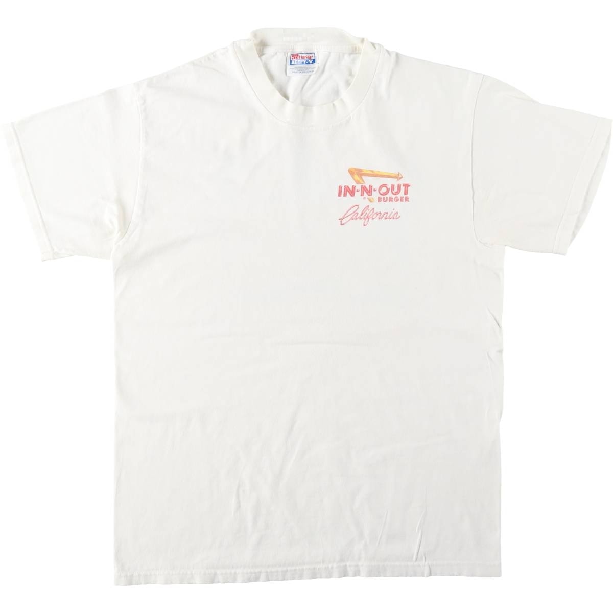 古着 00年代 ヘインズ Hanes In-N-Out Burger インアンドアウトバーガー アドバタイジングTシャツ メンズM相当/eaa640877