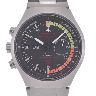 値下 ジン Sinn 157.12618 EZM4 クロノグラフ 自動巻き メンズ 美品 □#140921