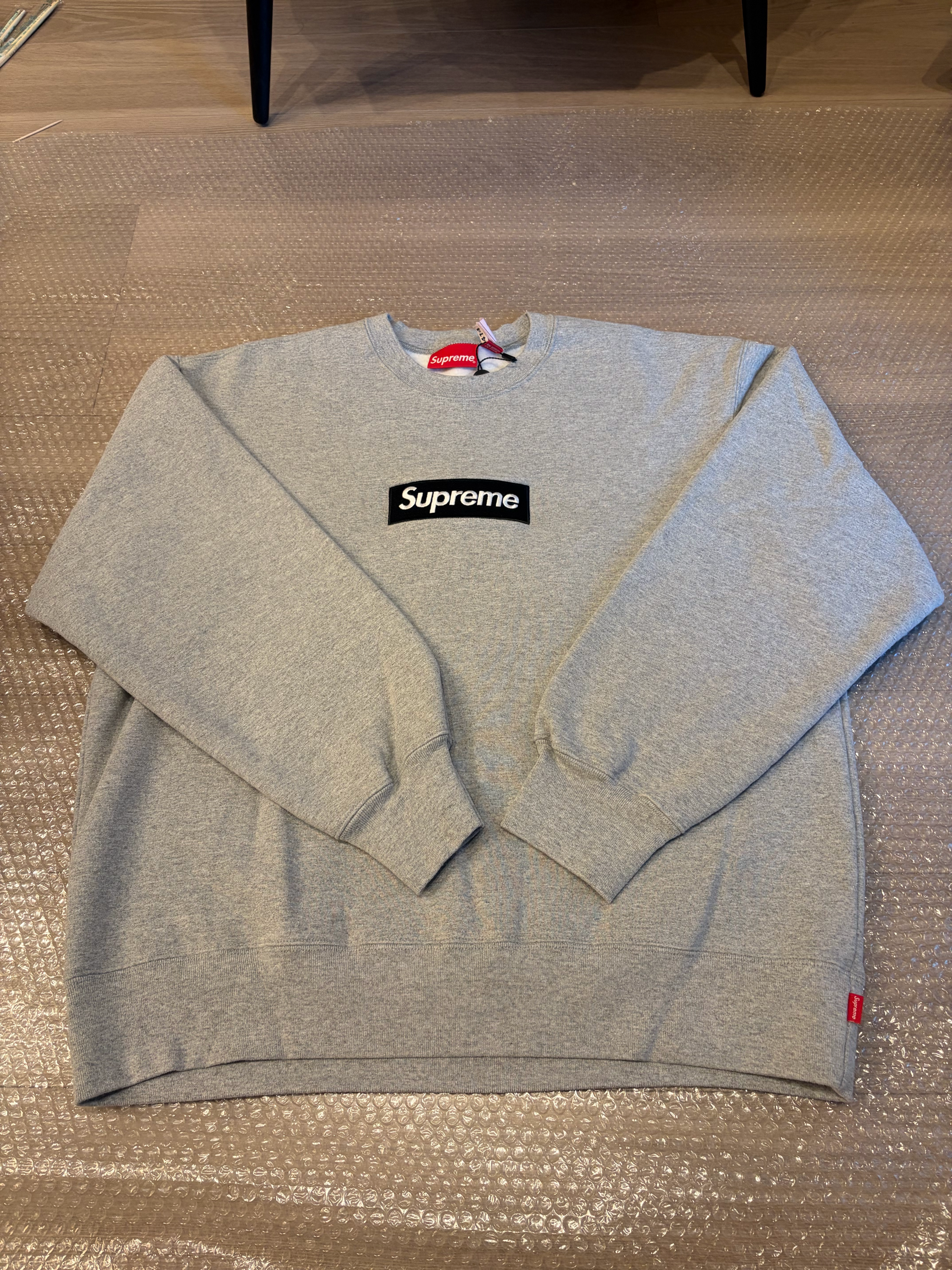 Supreme Box Logo Crewneck "Heather Grey" (22FW)