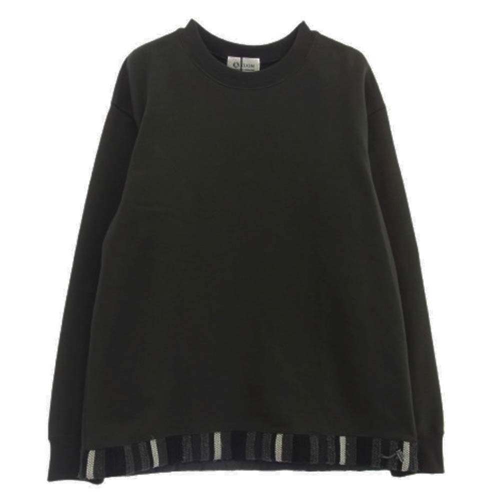 KUON クオン スウェット 190CS0324F1 Trimmed Hem Sweatshirt 裂織 裏毛 クルーネック ヘム スウェット  トレーナー チャコール系 M【極上美品】【中古】
