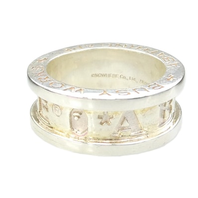 A BATHING APE アベイシングエイプ 24SS 1K30182002 BAPE LOGO RING ロゴデザイン SILVER 925 リング シルバー系 21.5号【中古】