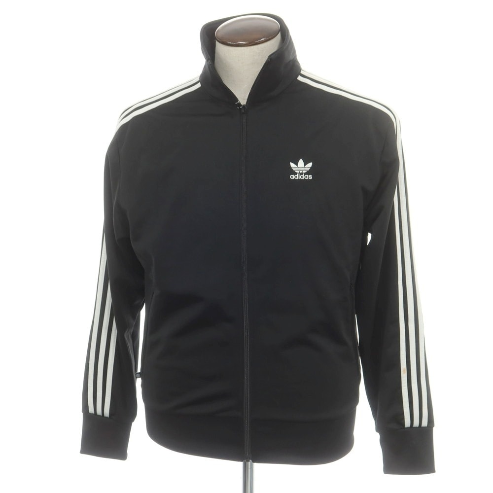 【中古】アディダス adidas ポリエステル トラックジャケット ジャージ ブラック【サイズJ XL】【メンズ】