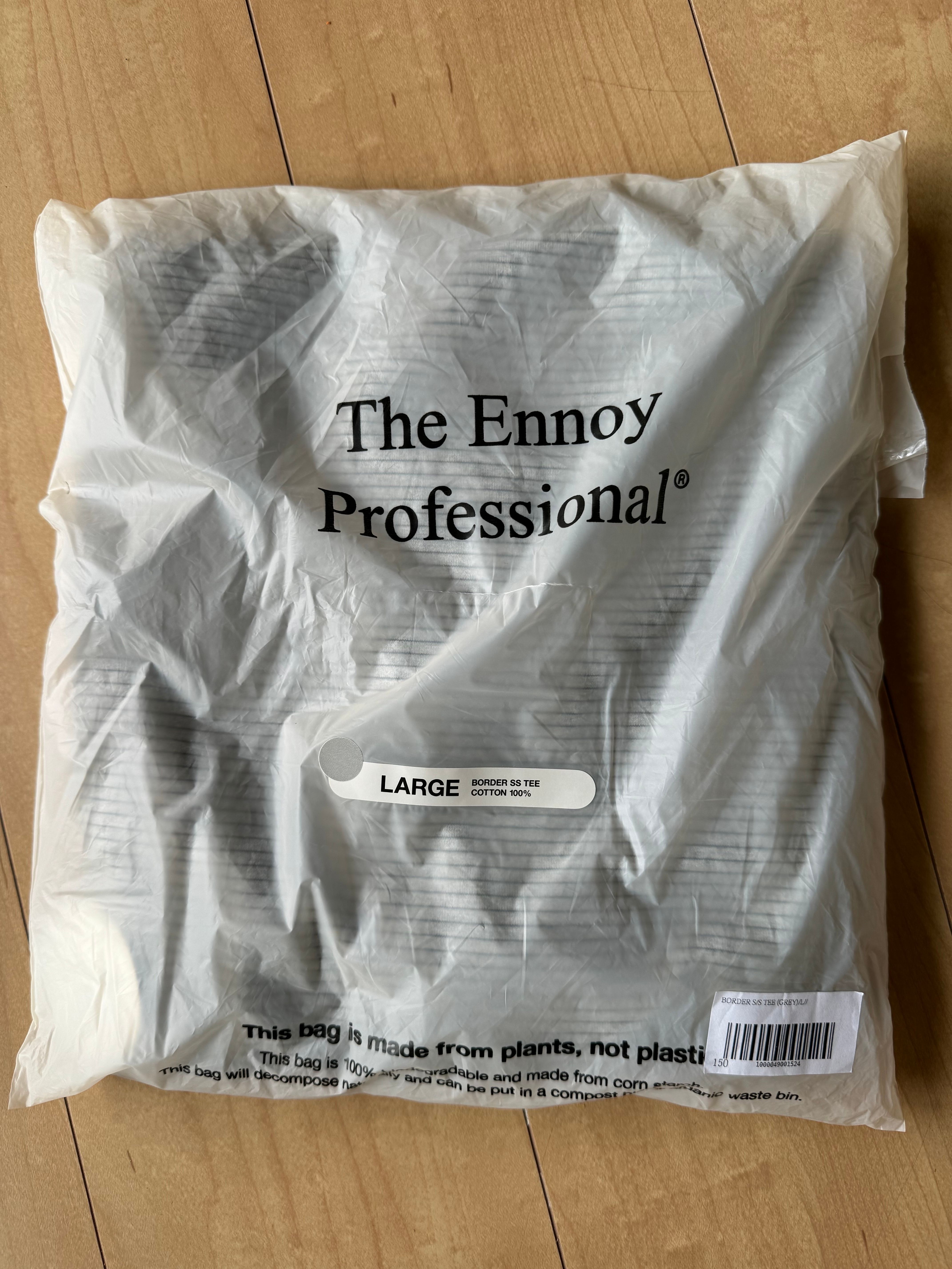 ENNOY 23SS S/S Border T-Shirt "Grey"