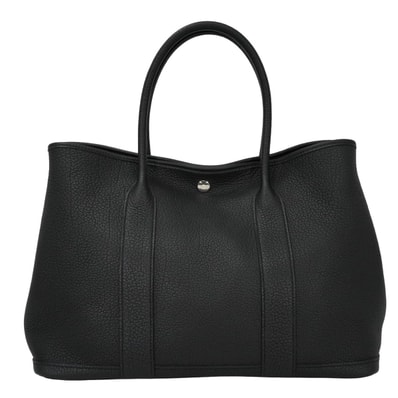 HERMES エルメス トートバッグ ガーデンパーティ 36 PM オールレザー 黒 (ブラック) ネゴンダ シルバー金具 D刻印 新品同様【中古】