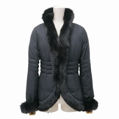 ■美品■BURBERRY バーバリー コート サイズ38 ブルーフォックスファー ダウンコート 中綿 ブランド古着【中古】20260318/RA8428