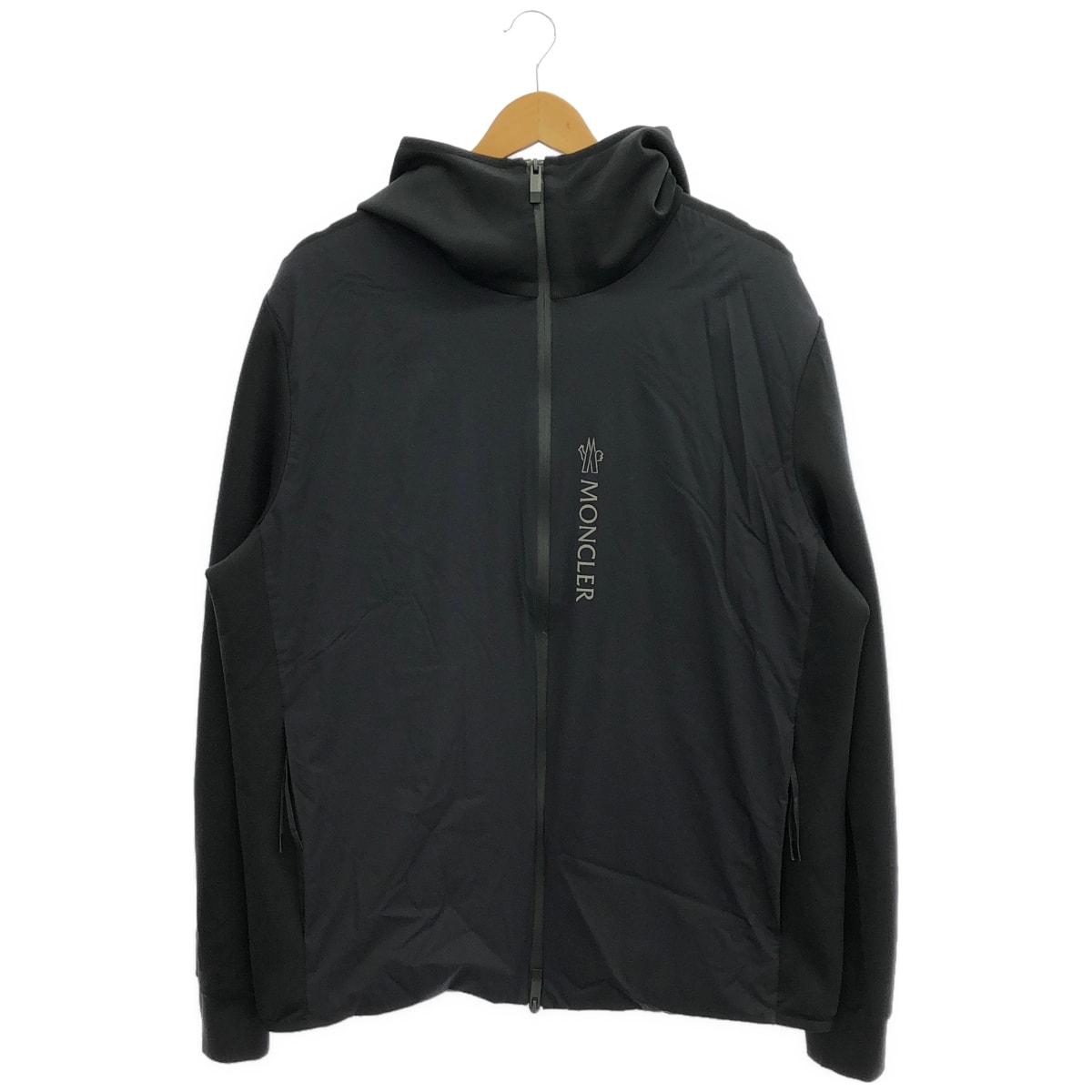モンクレール 23年 ブラック MAGLIA APERA ハイブリッド ダウンジャケット XL