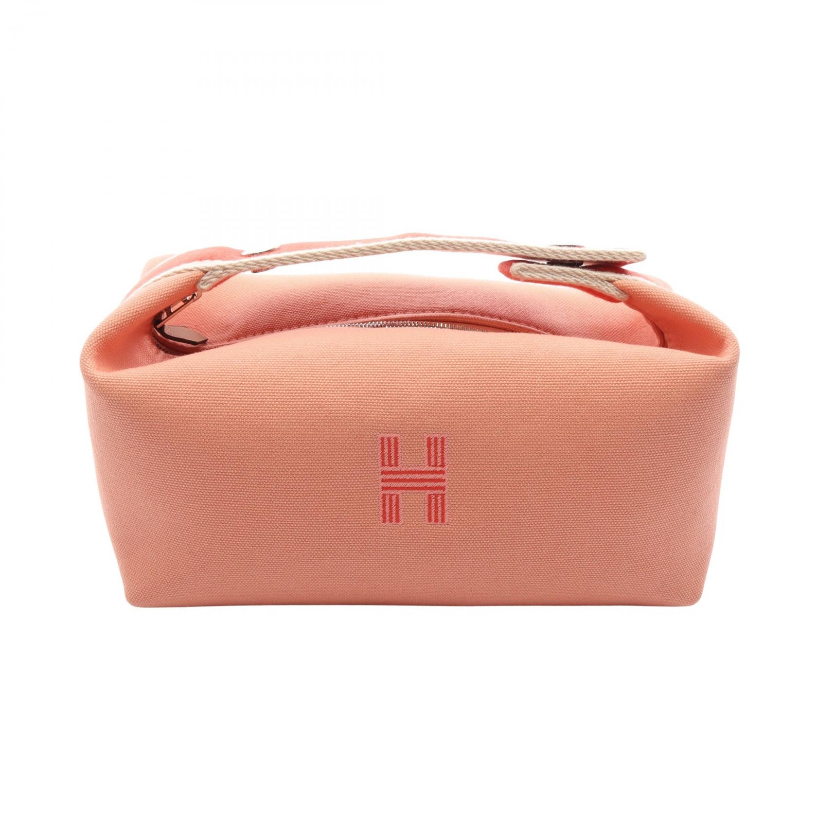 エルメス HERMES ブリッドアブラックPM グアバ ハンドバッグ バッグ キャンバス レディース ピンク系 / レッド系 【中古】