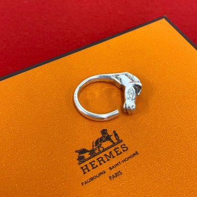 HERMES エルメス シュバルホース リング シルバー925 リング・指輪 10号 シルバー
623-7
