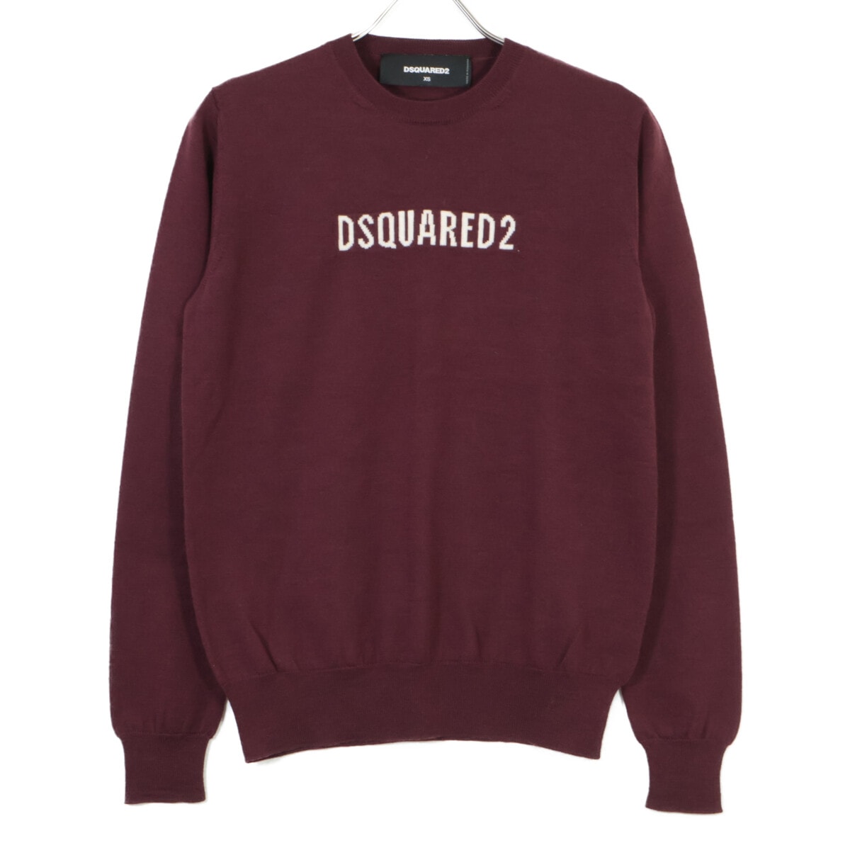 ディースクエアード S71HA0916 バーガンディ ウール100 19年製 ニット XS