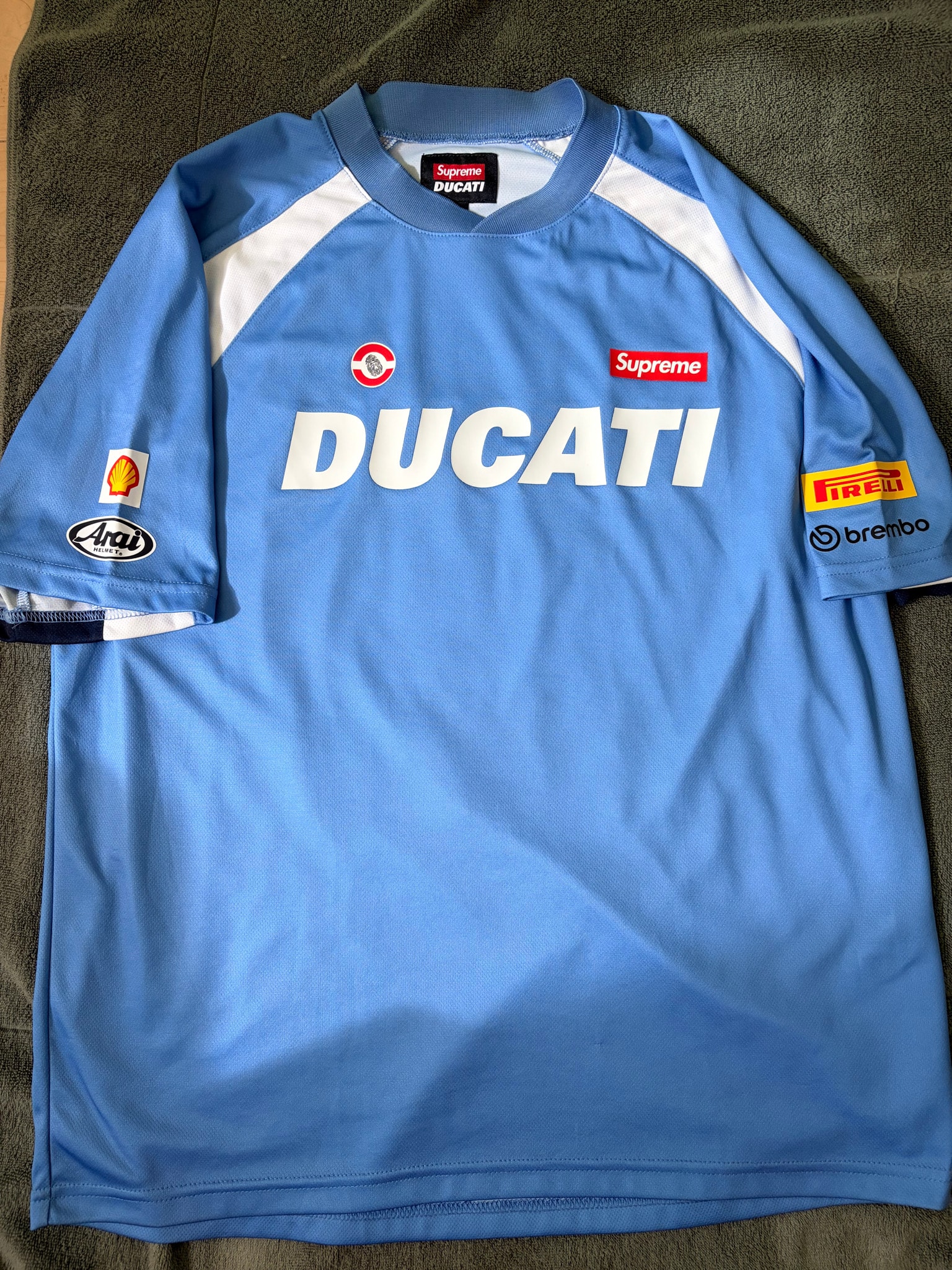 Supreme x Ducati Soccer Jersey "Blue"