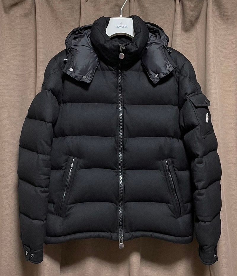 MONCLER Montgenevre Flannel Hooded Down Jacket "Black"