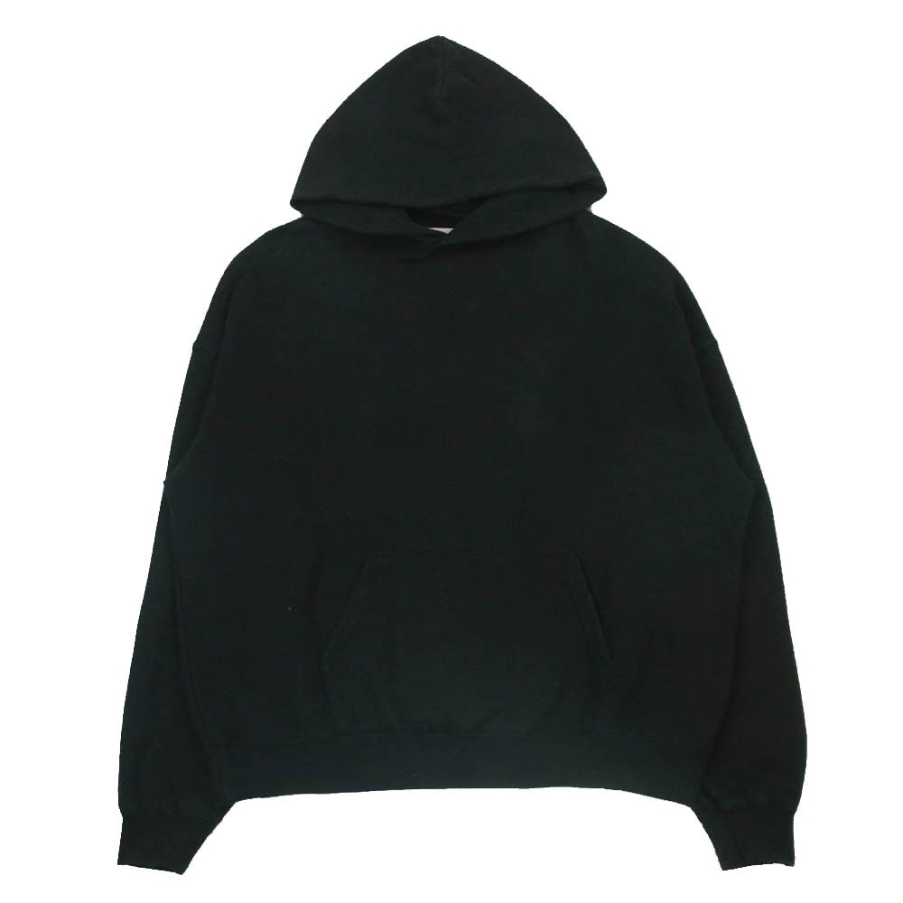 FEAR OF GOD フィアオブゴッド ESSENTIALS エッセンシャルズ バックロゴ フーディー パーカー ブラック系 M【中古】