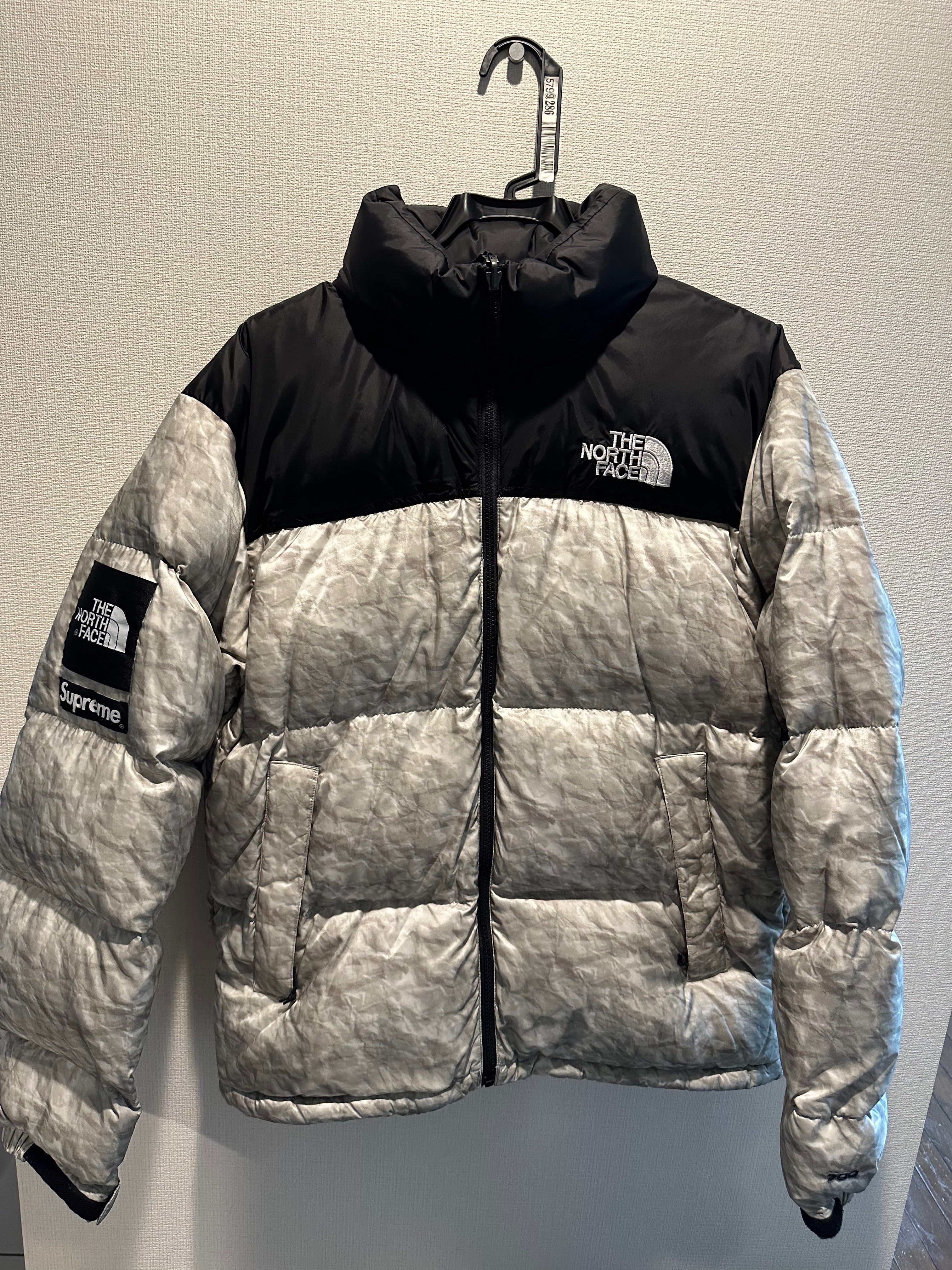 Supreme x The North Face Nuptse Jacket "White Paper Print"