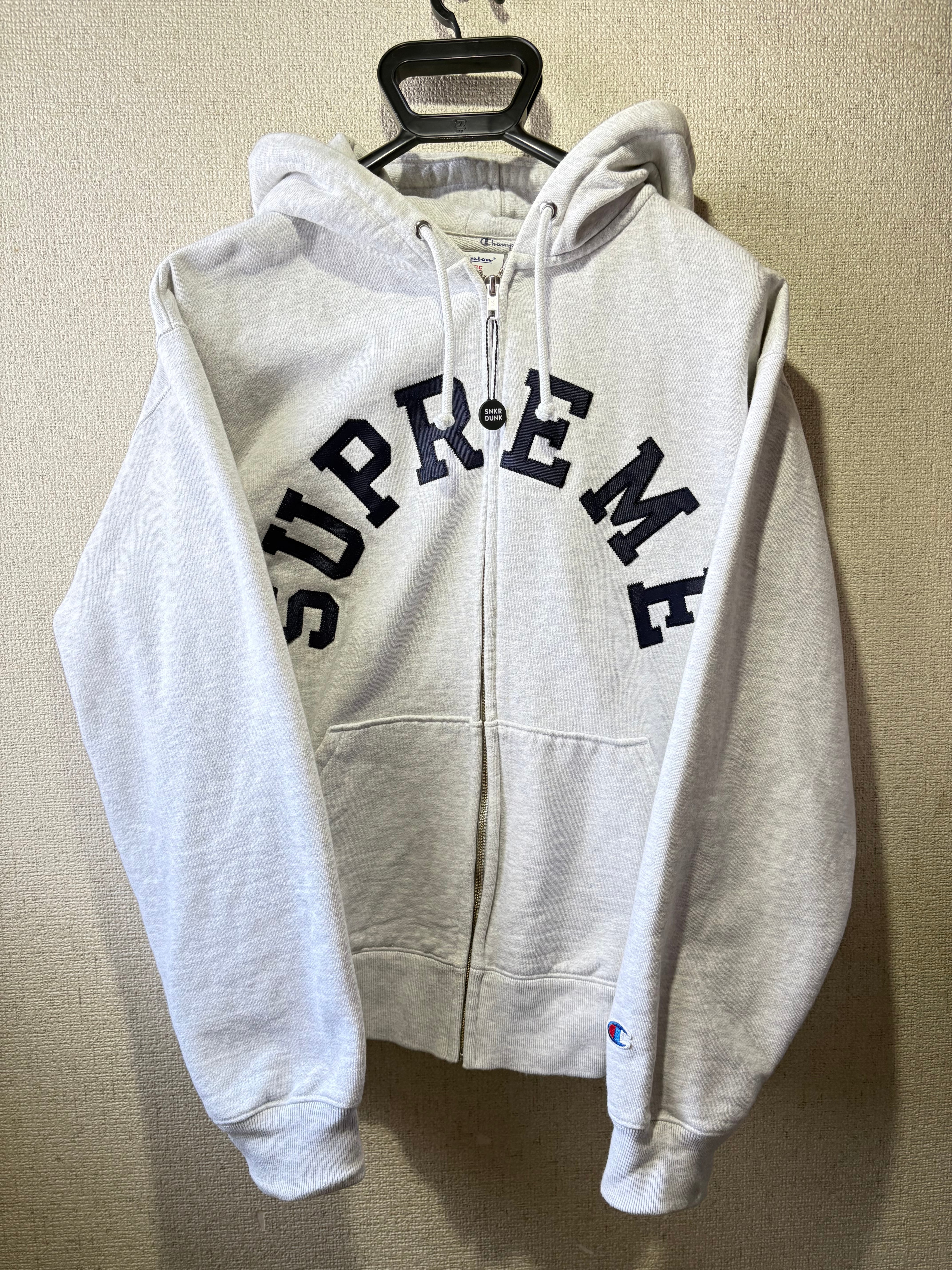 Supreme x Champion Zip Up Hooded Sweatshirt "Ash Grey"