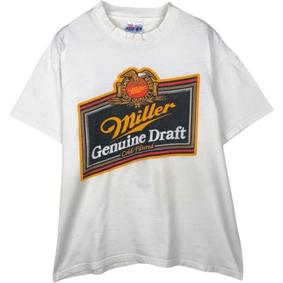 古着 ヘインズ Hanes MILLER ミラー アドバタイジングTシャツ メンズL相当/eaa640880