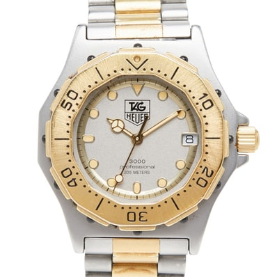 タグホイヤー プロフェッショナル 3000 腕時計 934.213 クオーツ グレー文字盤 ステンレススチール メンズ TAG HEUER 中古