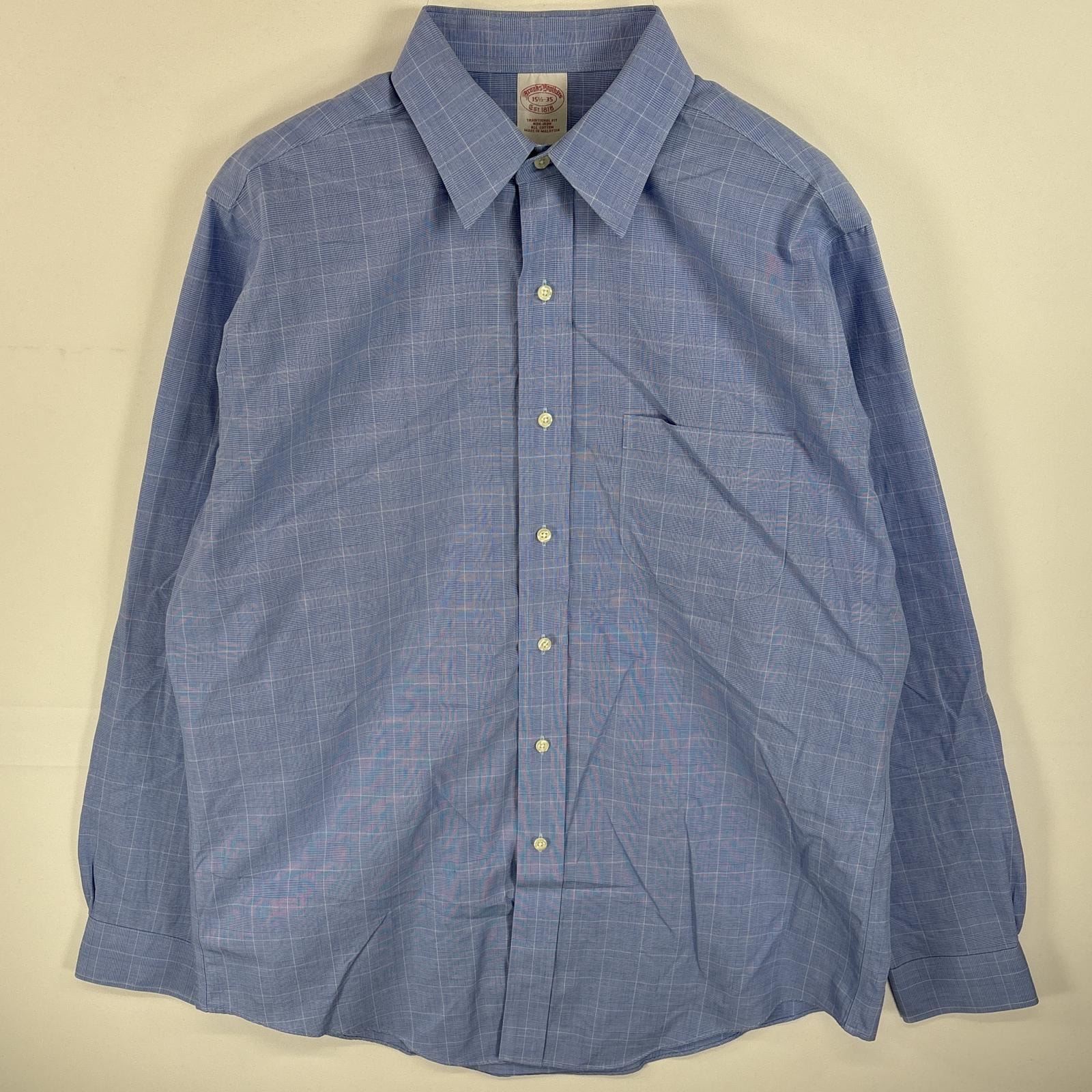 古着 ブルックスブラザーズ Brooks Brothers 長袖シャツ 胸ポケ NON-IRON TRADITIONAL FIT 15 1/2-35 M ブルー系 チェック メンズ