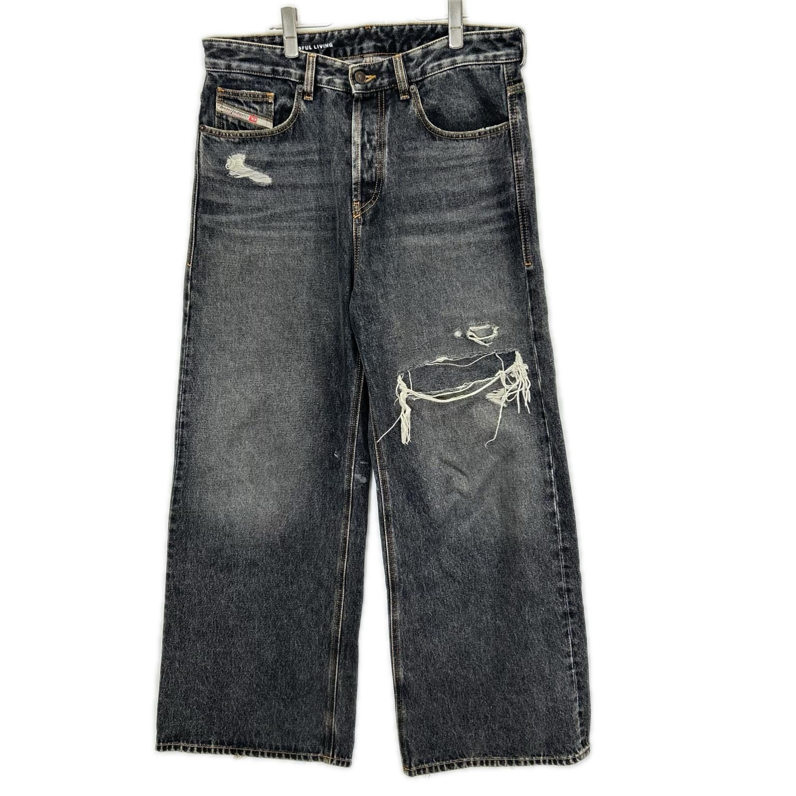 ディーゼル A06371 007F6 ブラック D-RISE Straight Jeans L