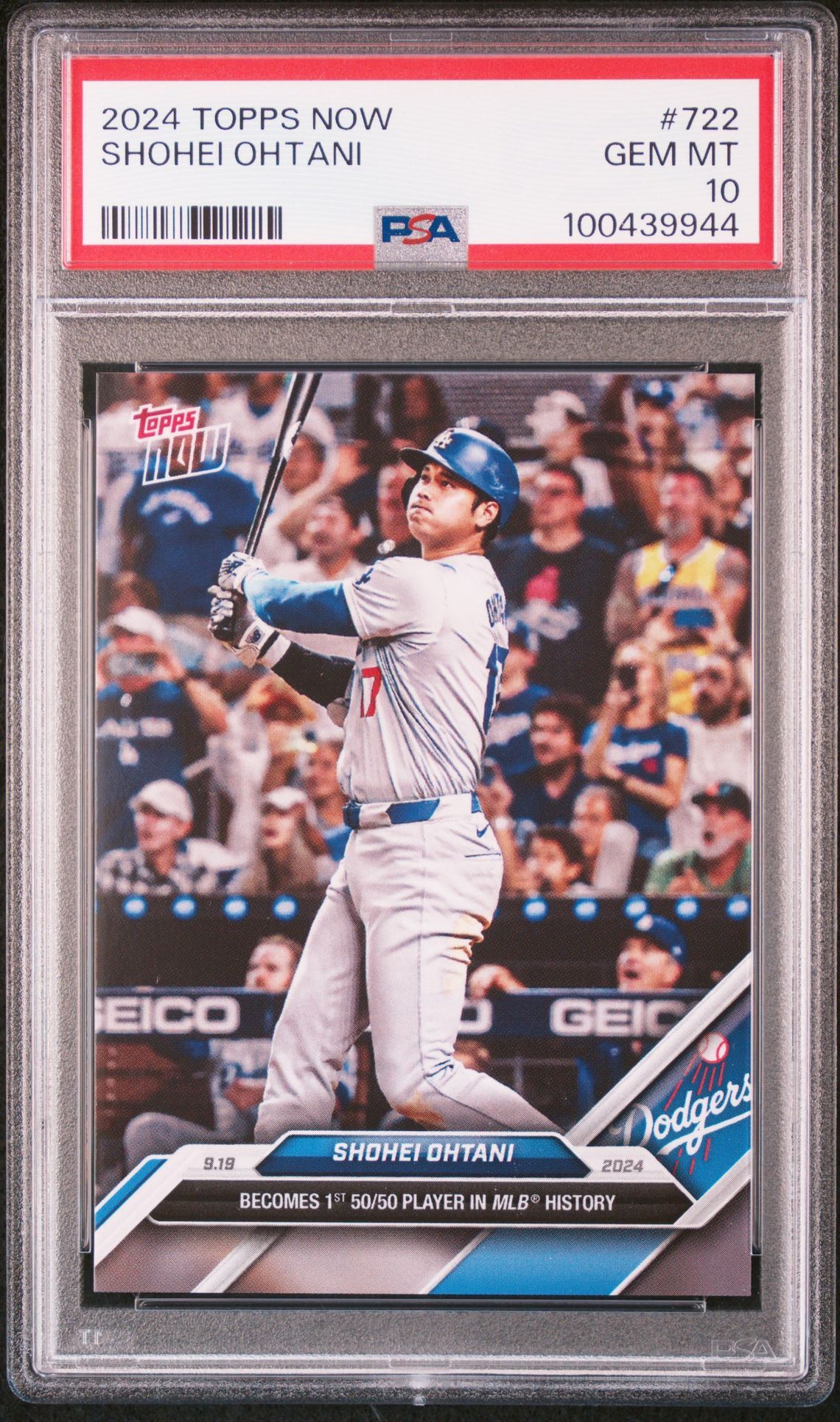 大谷翔平 [722](2024 MLB トップスナウカード「50/50 Club 9/19/24」)