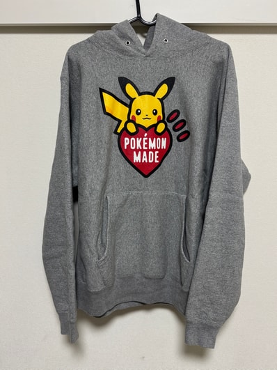 HUMAN MADE x Pokemon Made Heavyweight Hoodie (Pikachu) "Gray"