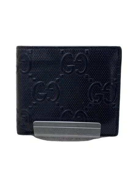 GUCCI GG Embossed Coin Wallet "Black"