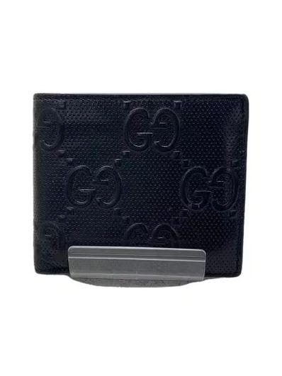 GUCCI GG Embossed Coin Wallet "Black"