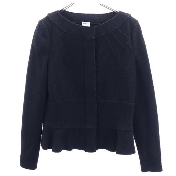 ARMANI ノーカラー ウールジャケット