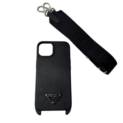 プラダ PRADA サフィアーノ 三角ロゴ iPhone15 ショルダー スマホケース 1ZH173 ユニセックス