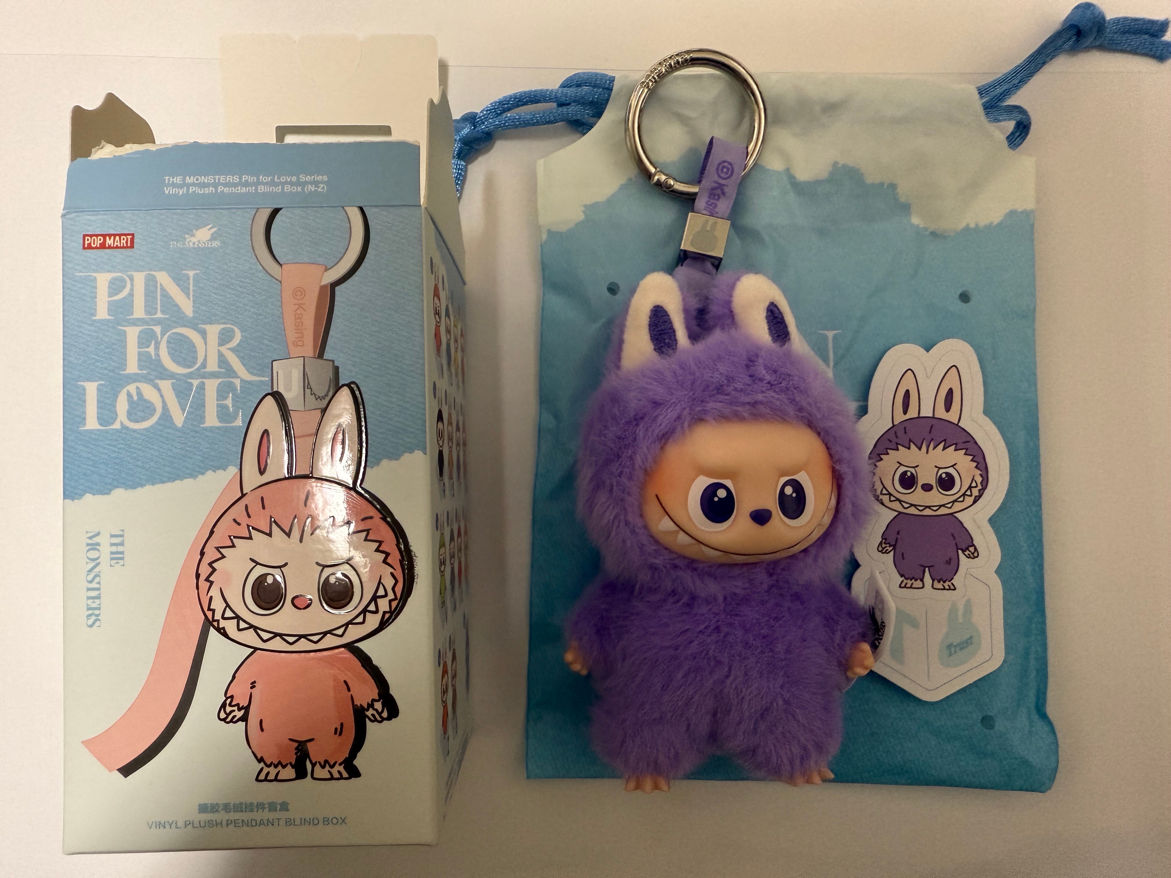 POP MART THE MONSTERS (LABUBU) Pin for Love Series-Vinyl Plush Pendant (N-Z) T