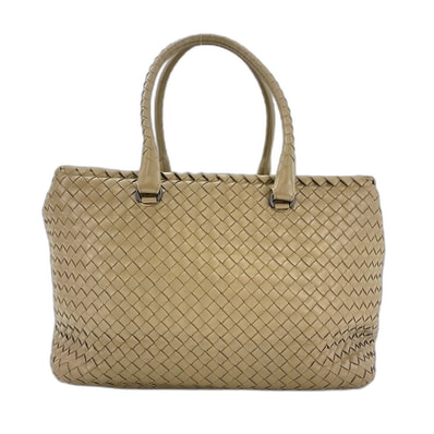ボッテガヴェネタ BOTTEGAVENETA イントレチャート ハンドバッグ レザー【中古】