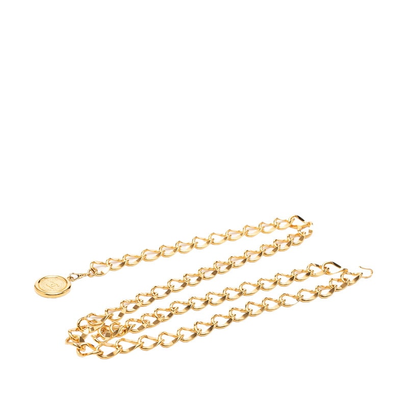 샤넬 코코 마크 31 RUE CAMBON 르 캉봉 체인 벨트 골드 도금 여성 CHANEL [중고]