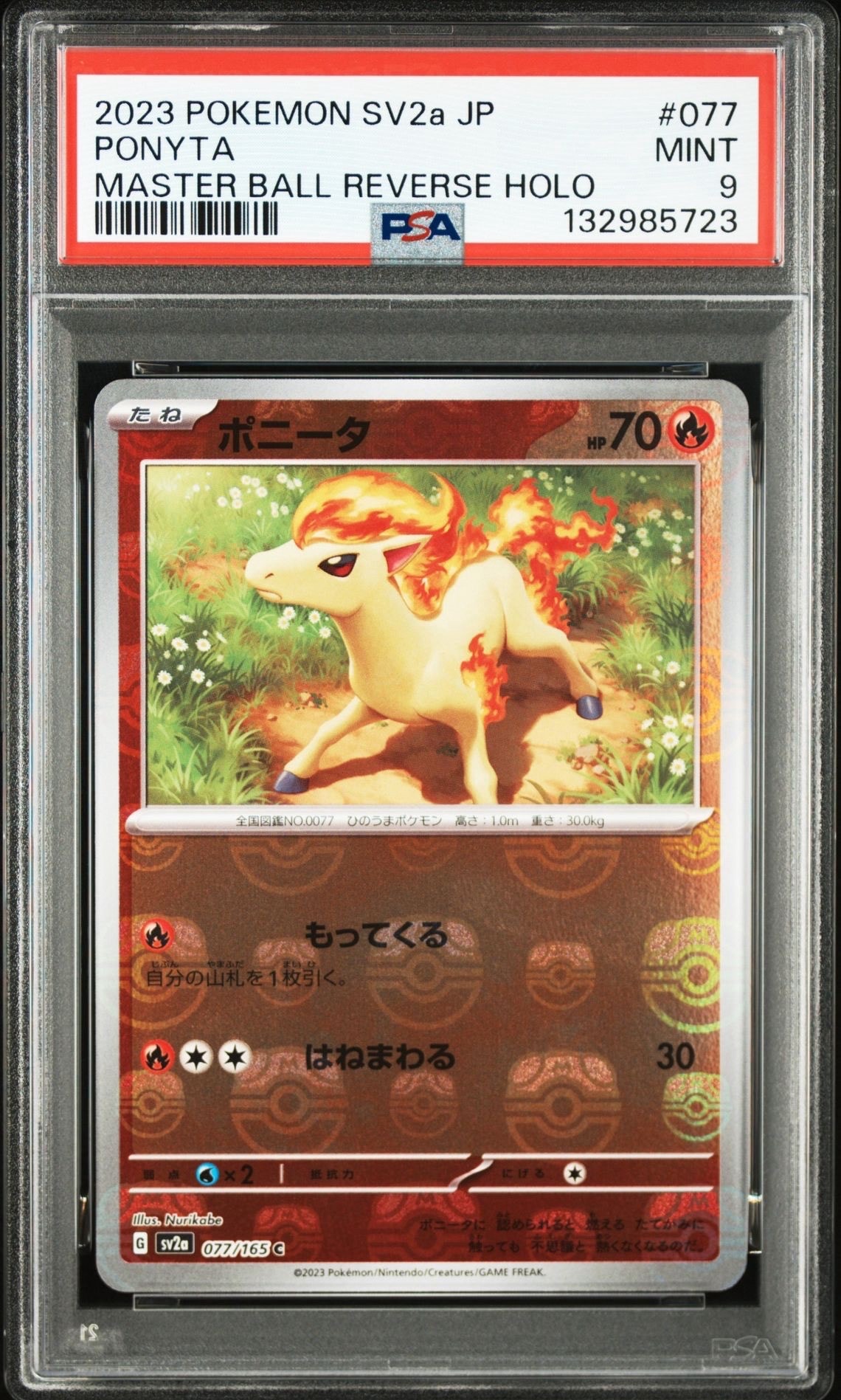 ポニータ C: マスターボールミラー[SV2a 077/165](強化拡張パック「ポケモンカード151」)