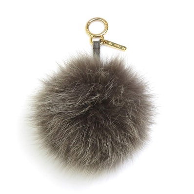 フェンディ FENDI チャーム ファー/メタル ブラウン ゴールド ユニセックス【中古】 r11478k