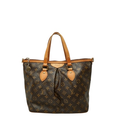 ルイ ヴィトン モノグラム パレルモPM ハンドバッグ M40145 ブラウン PVC レザー レディース LOUIS VUITTON 【中古】